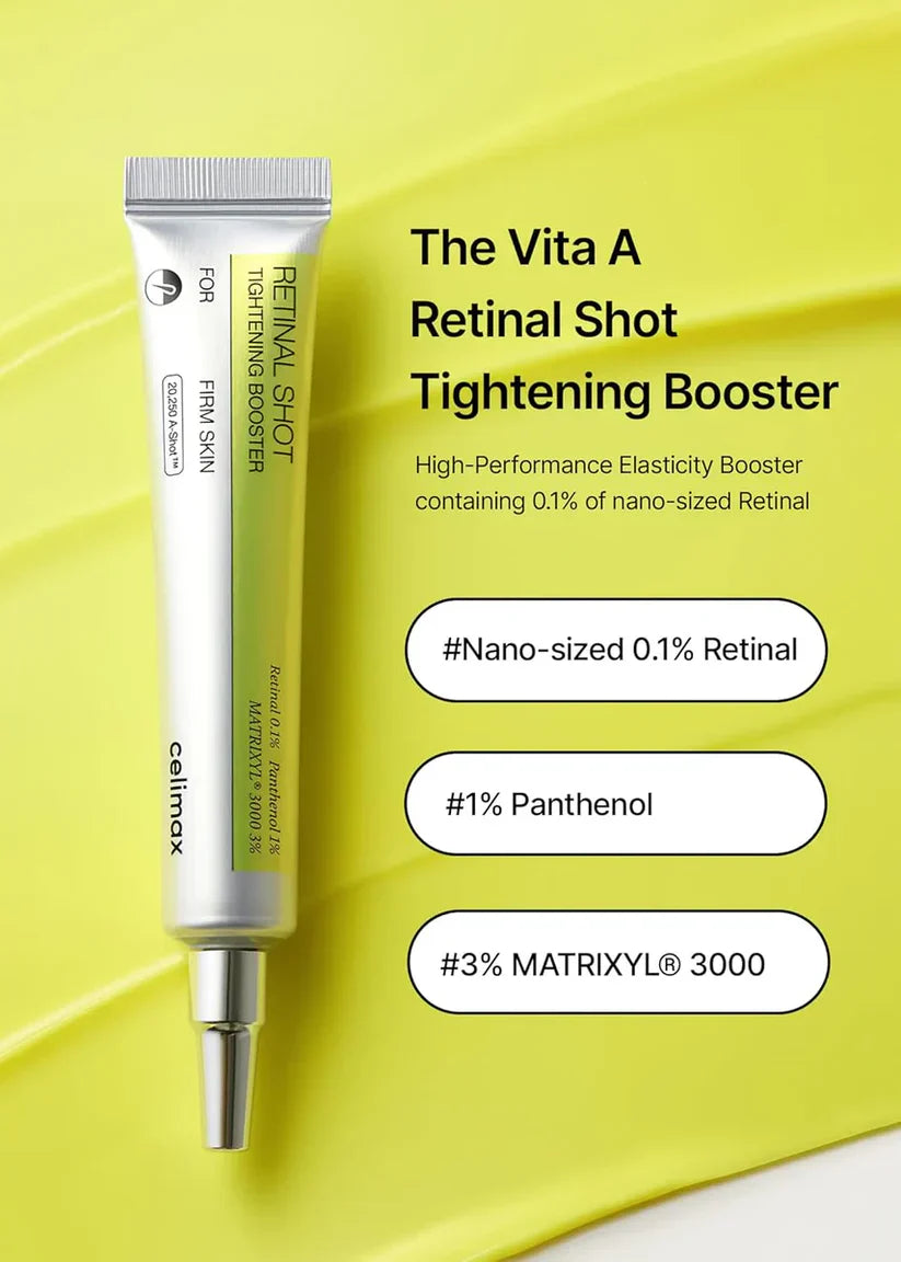 Celimax The Vita-A Retinal Shot Tightening Booster 15ml + serum (Korean stock)  1 review pack of 2