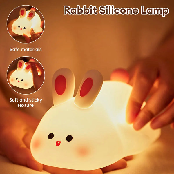 GLOWVIBE Duck LED Night Light, Rechargeable Silicone Lamp for Children